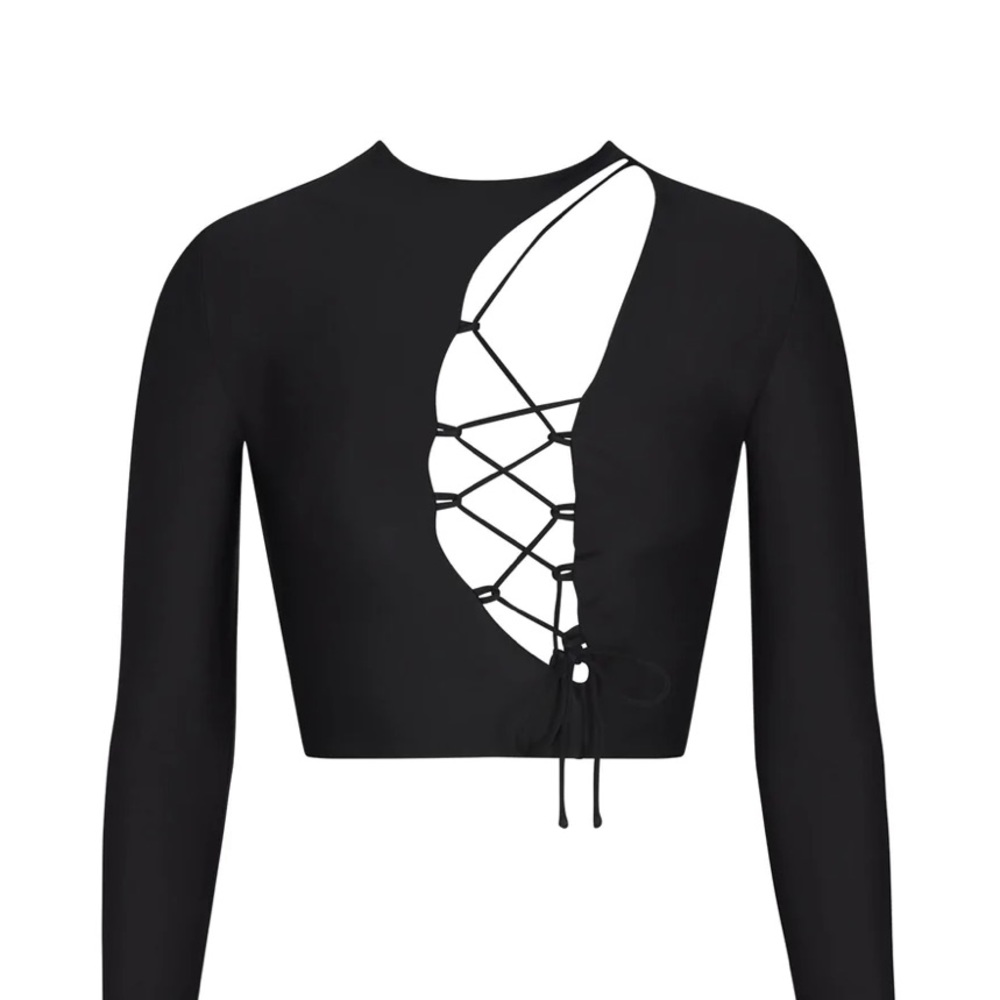 SKIMS LACE UP LONG SLEEVE TOP
